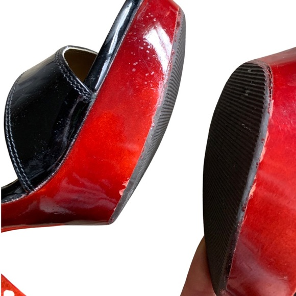 Steve Madden Casita black, brown, and tan chunky heel shoes, size 9 - Picture 10 of 14